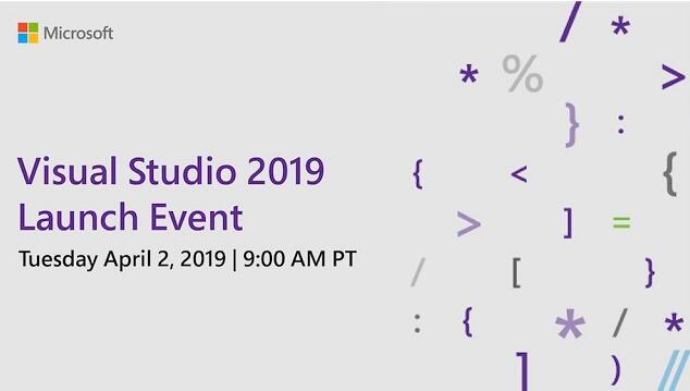 微软：Visual Studio 2019将于4月2日正式发布