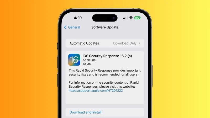 苹果面向 iOS 16.2 Beta 用户发布快速安全响应更新