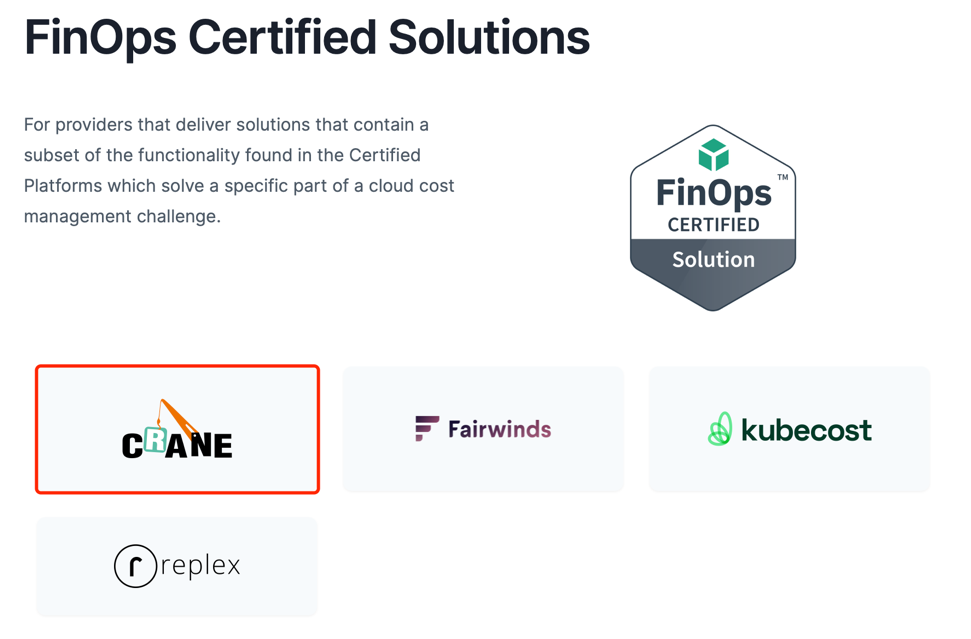 全球首家！Crane成FinOps首个认证降本增效开源方案