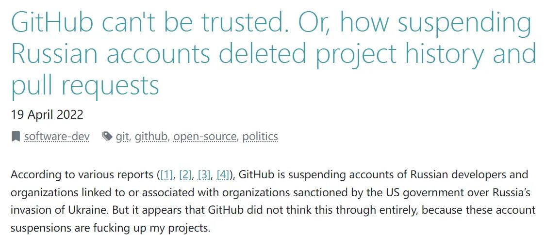 苹果热门项目首席维护者：开源不易，GitHub 不可信