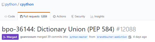 Python新操作：字典合并操作符来了